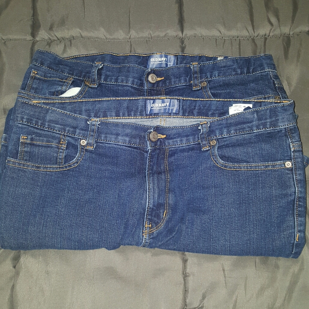 Old navy blue jeans